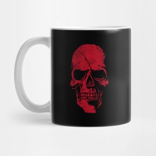 Crimson Skull Graphic - Cool Badass Distressed Art Mug